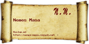 Nemes Masa névjegykártya