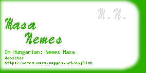 masa nemes business card